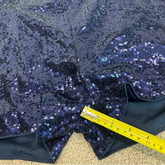Cider blue sequin high waisted shorts Sz XL NWT - Picture 10 of 11